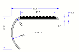 TREDSAFE 43mm SINGLE BULLNOSE AA115 - MTR