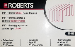 [B10225A01E01] ROBERTS 10mm CHISEL POINT HAMMER STAPLES 5000. - EA