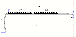 [B10046A01M01] TREDSAFE 2x43mm HD RAKEBACK AA207 - MTR