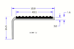 [B10040A01M01] TREDSAFE 43mm SINGLE SQUARE AA114 - MTR